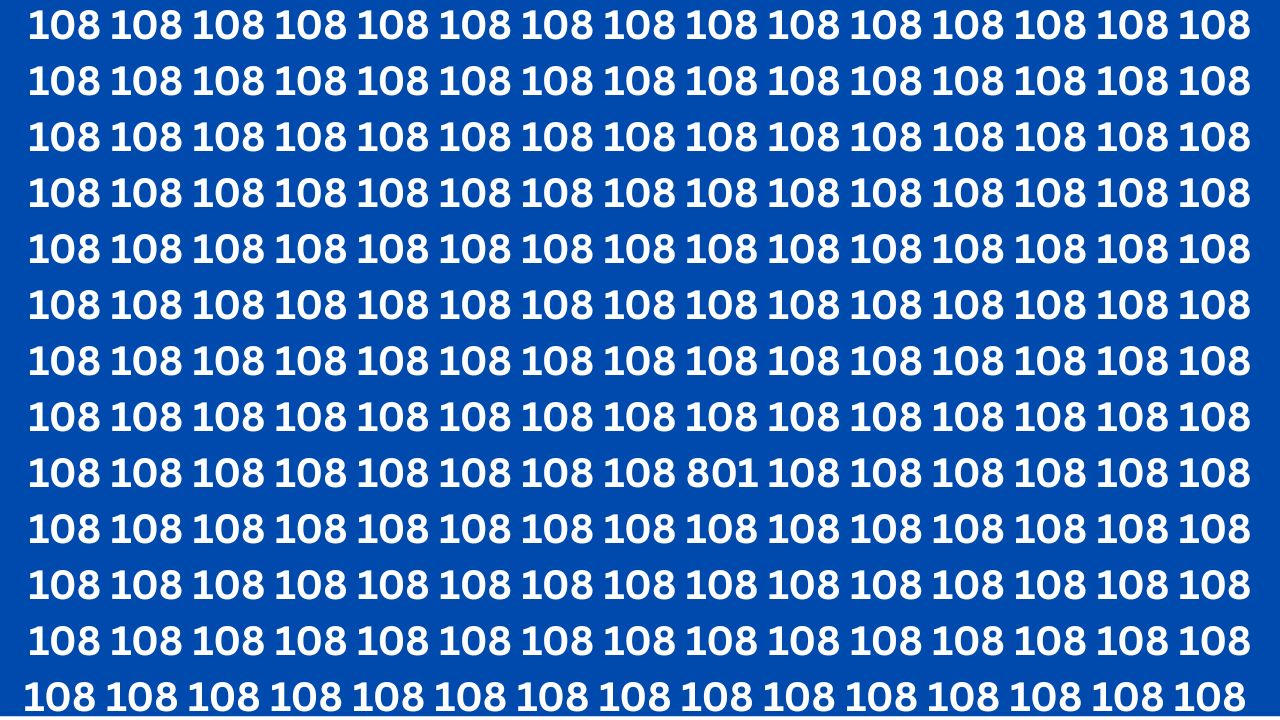 Optical Illusion Test: Can Your Eyes Find the Number 801 Hidden in This Image?