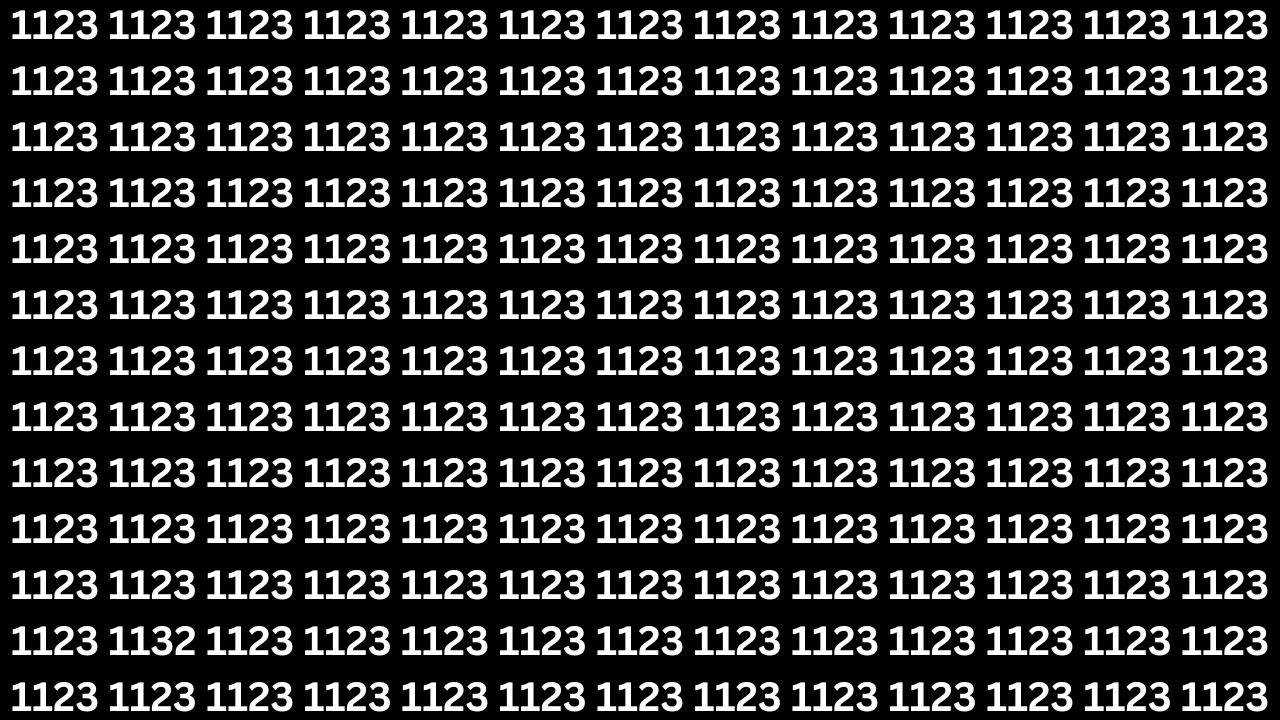 Quick Illusion Challenge: Find 1132 Hidden Among 1123s in 7 Seconds