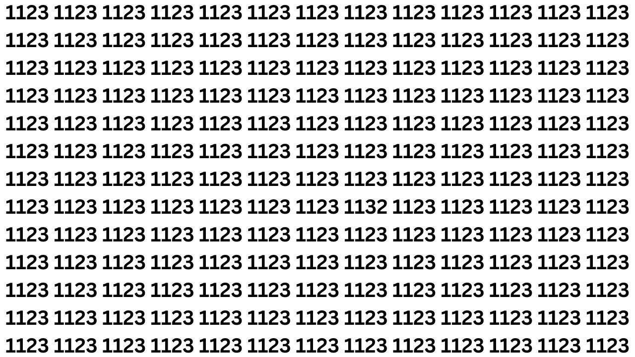 Quick Illusion Challenge Confuses Many — Can You Detect 1132 Under Time Pressure?