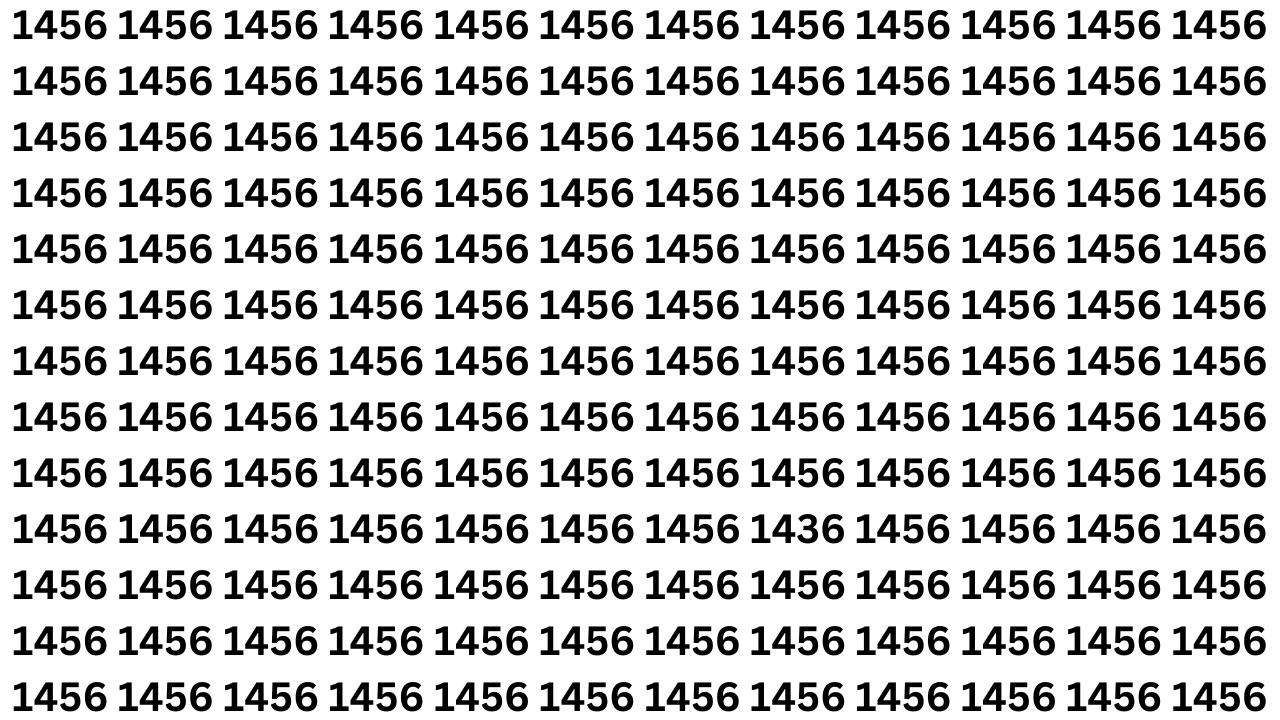 Optical Illusion Challenge: Spot 1436 Hidden Among 1456 in 8 Seconds