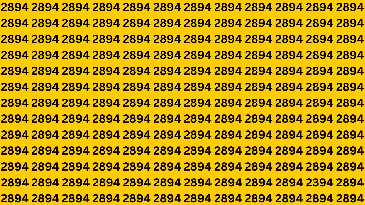 Optical Illusion Challenge: Find 2394 Hidden Among Look-Alike 2894s