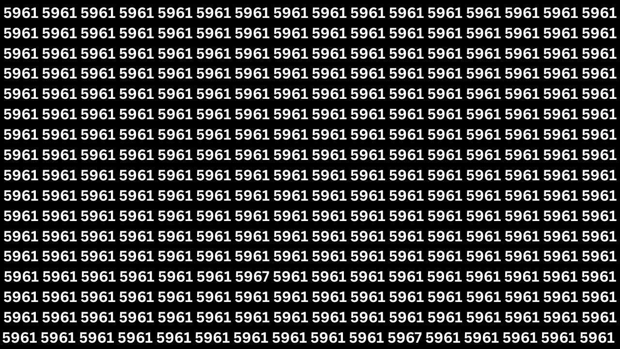 Optical Illusion Challenge: Only Sharp Eyes Can Find 5967 in 9 Seconds