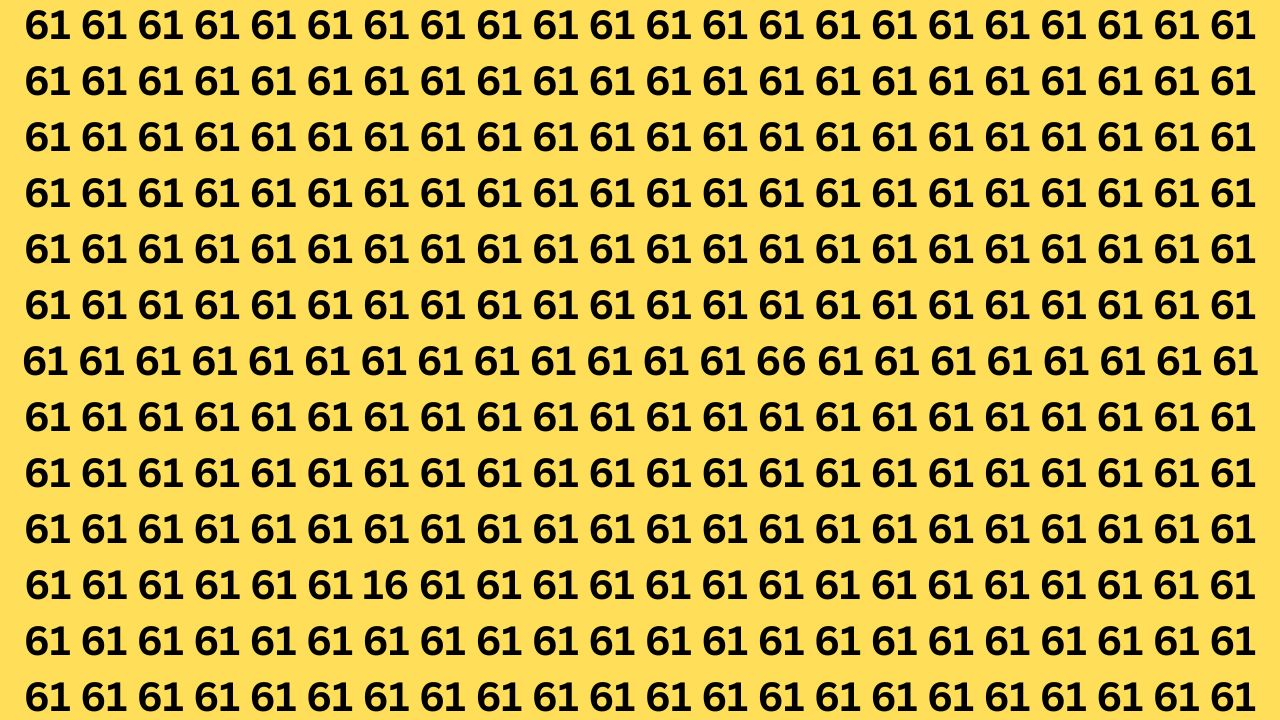 Optical Illusion Challenge Tests Accuracy — Find Both 16 and 66 Before the Countdown Ends