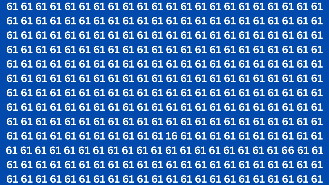Optical Illusion Challenge: Can You Identify 16 and 66 Before Time Runs Out?