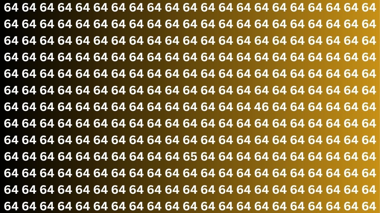 Mind-Bending Optical Illusion Test Pushes Viewers to Spot 46 and 65 Among 64 in Under Six Seconds