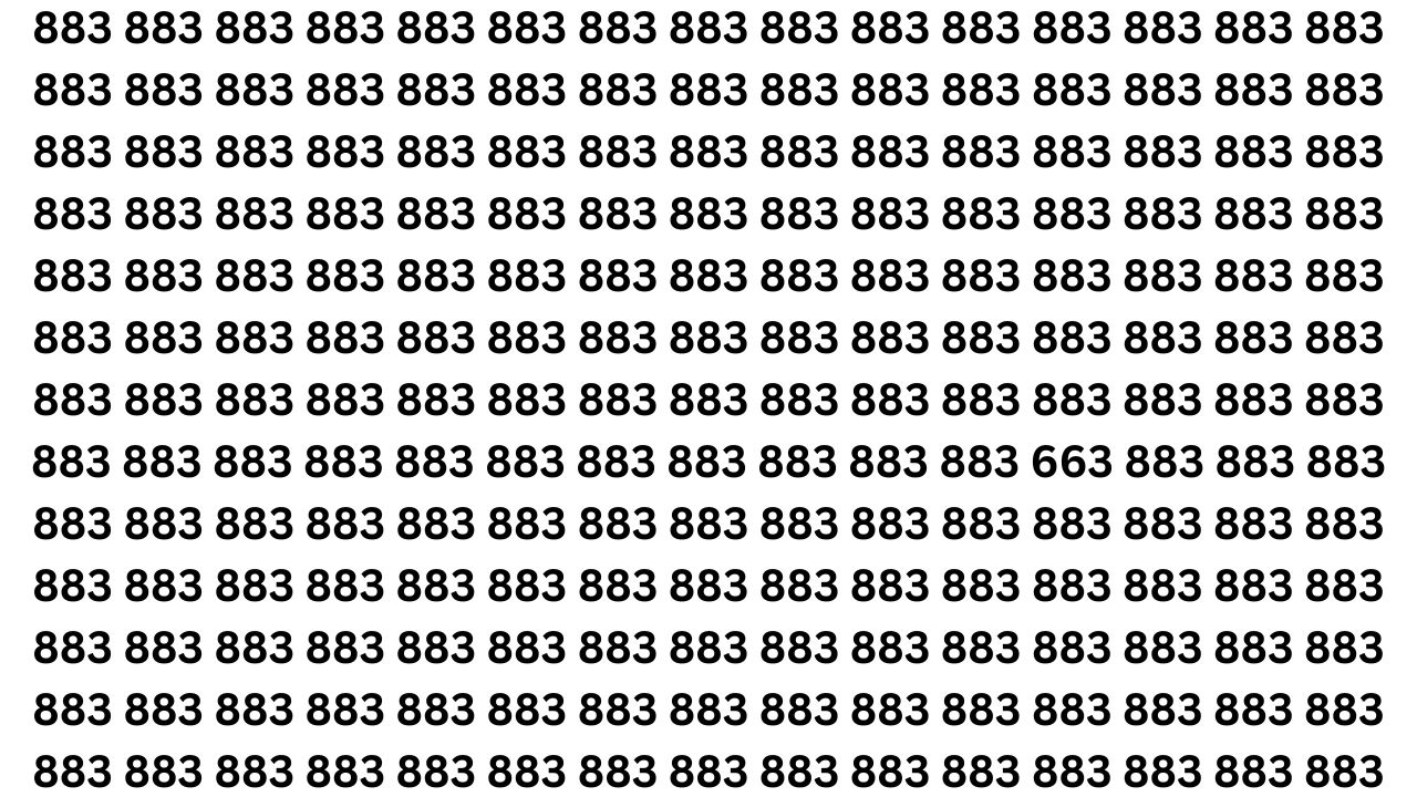 Optical Illusion Challenge: Can You Spot 663 Before the 5-Second Timer Ends?