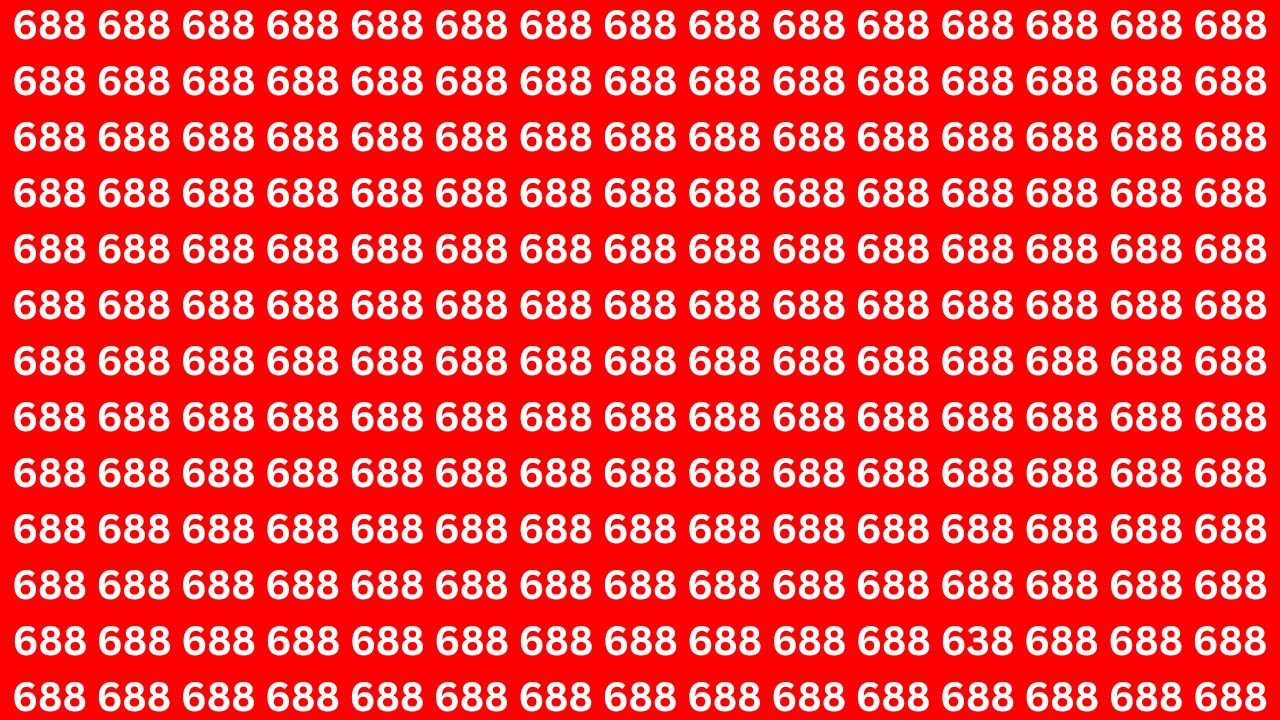 Spot the Hidden Number 638 Using Focus and Observation