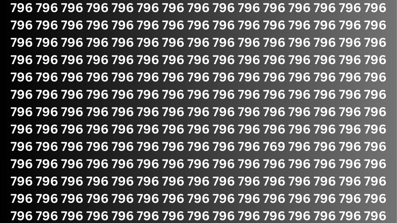 New Optical Illusion — Can You Find the Camouflaged 769 in Five Seconds?