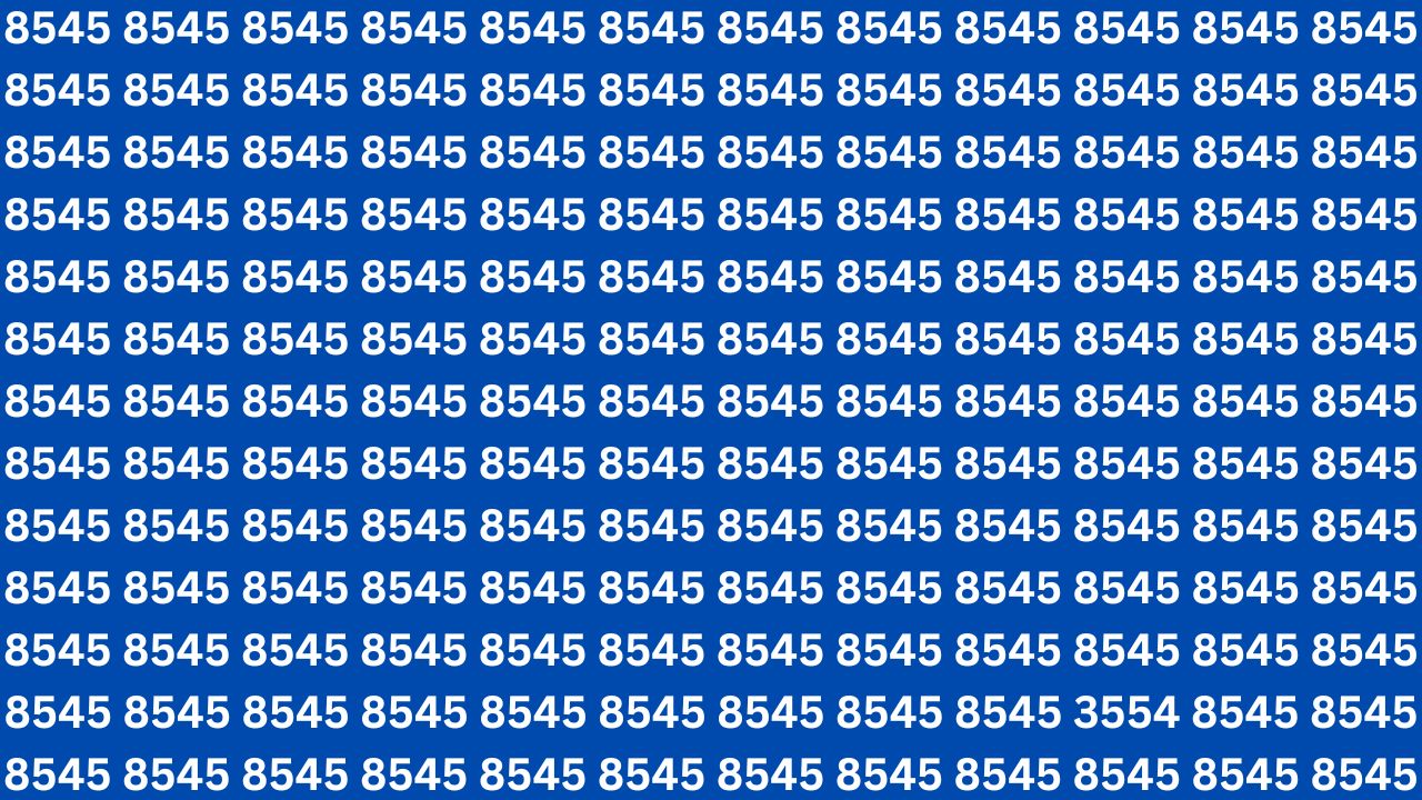 Optical Illusion Challenge: Can You Find 3554 Before Time Runs Out