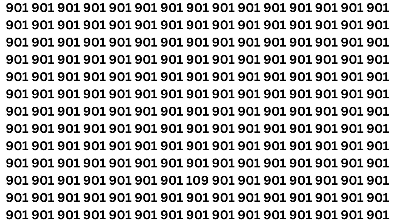 Mind-Trick Challenge for Sharp Minds — Locate 109 Before Automatic Reading Takes Over