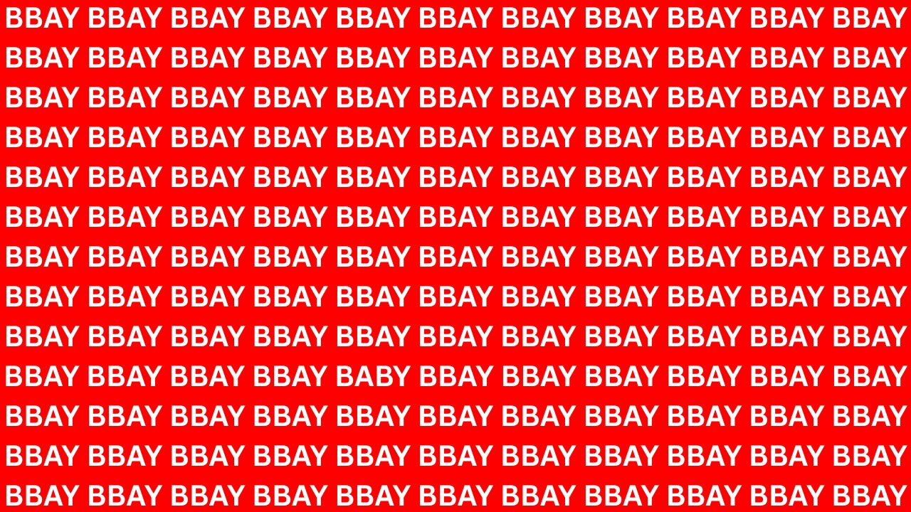 Optical Illusion Puzzle: Spot the Word BABY Hidden Among BBAYs in 5 Seconds