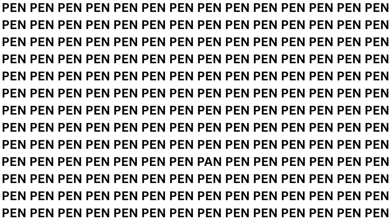 Brain Teaser Challenge: Can You Locate the Hidden Word PAN in Just 8 Seconds