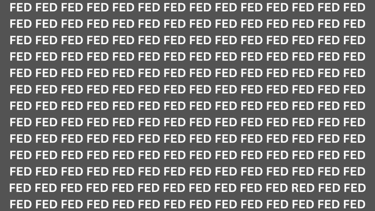 Brain Teaser Puzzle: Can You Find the Word Red Hidden Among Fed in Just 5 Seconds?