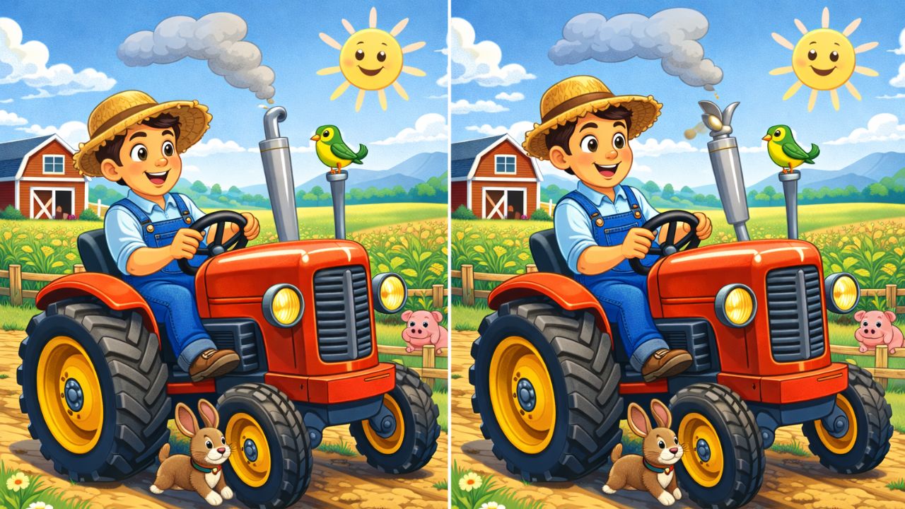 Find 3 Differences in the Tractor Image Before Time Runs Out