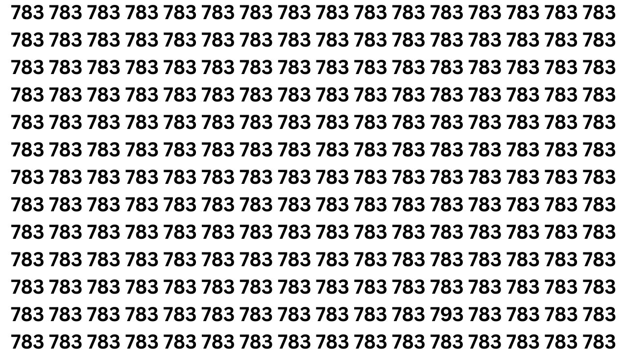 Find the Hidden Number 793 Using Focus and Sharp Vision