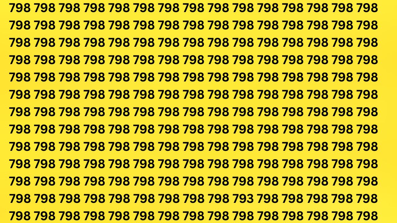 Find the Hidden Number 793 Using Logic and Visual Focus