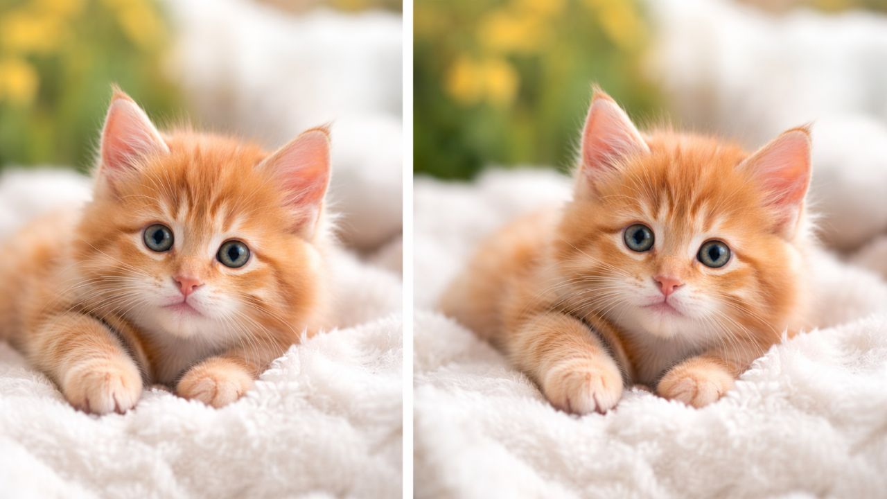 Spot the Difference Challenge: Can You Find 3 Changes in the Kitten Image Within 12 Seconds
