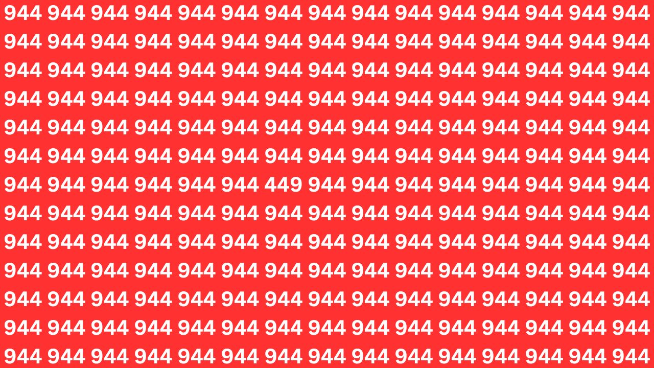 Optical Illusion 9-Second Challenge: Can You Spot the Hidden Number 449 With Sharp Focus