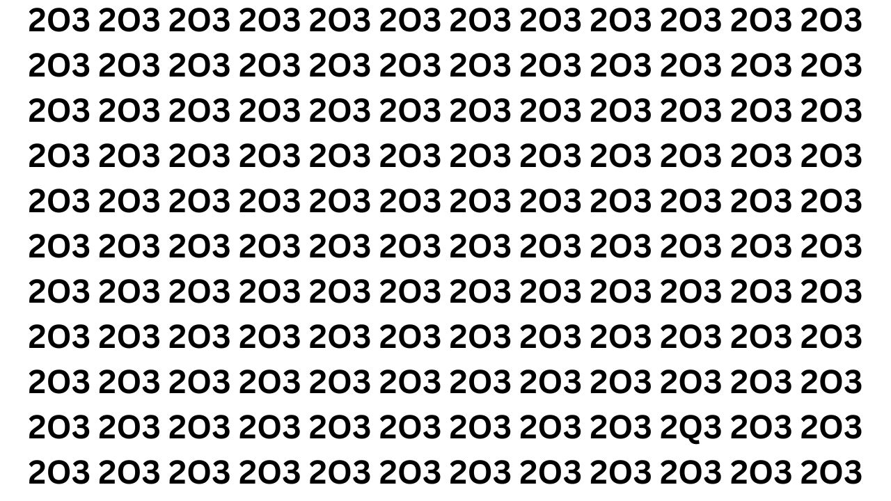 Optical Illusion Challenge: Find the Hidden 2Q3 Among Similar 2O3s in 8 Seconds