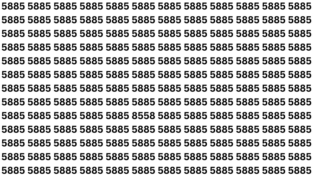 Optical Illusion Challenge: Can You Spot the Number 8558 Within 8 Seconds?