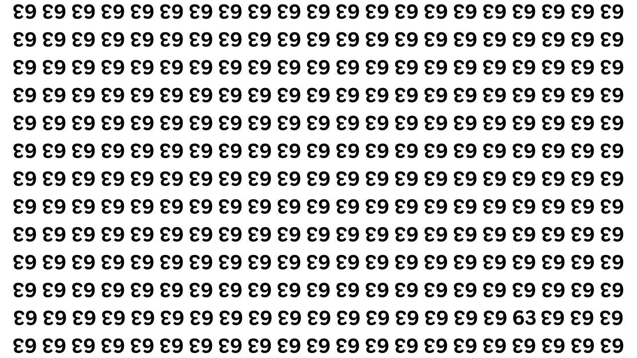 Optical Illusion Challenge: Can You Spot the Upright 63 Among Inverted 63s in 6 Seconds