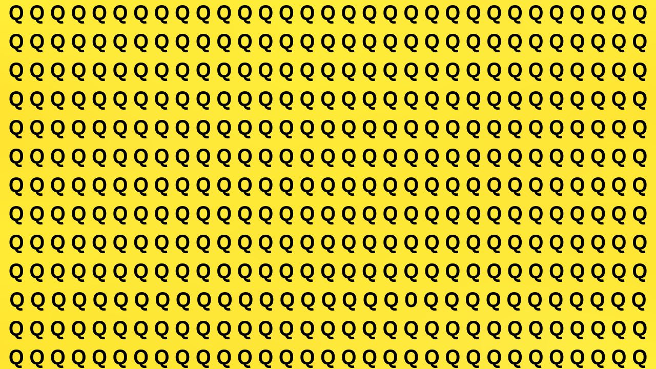 Optical Illusion Challenge: Find the Letter O Hidden Among Qs in 5 Seconds