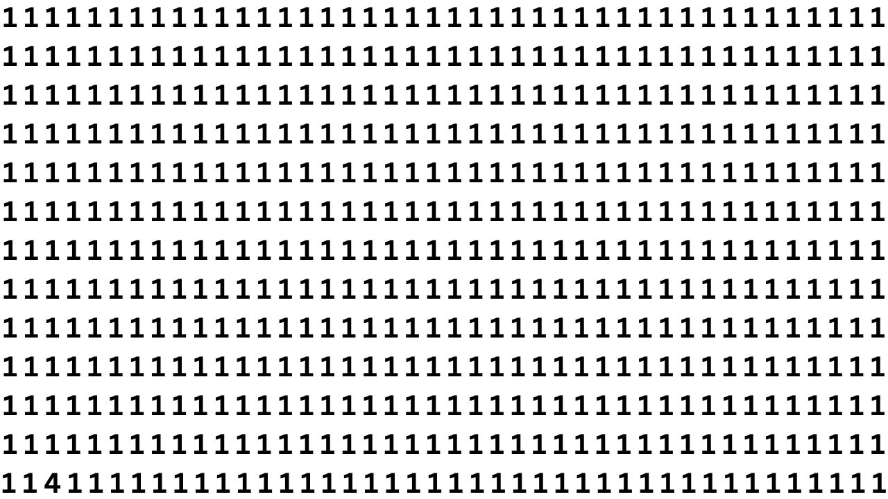 Optical Illusion Challenge: Spot the Number 4 Before Time Runs Out