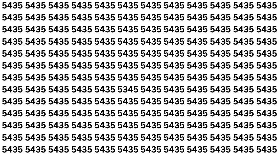Optical Illusion Challenge: Spot 5345 Hidden Among 5435s in 6 Seconds