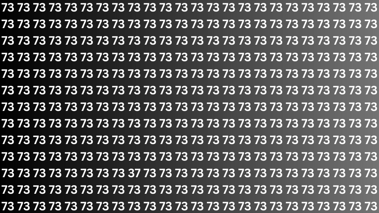 Optical Illusion Challenge: Find 37 Among 73s Before Time Runs Out