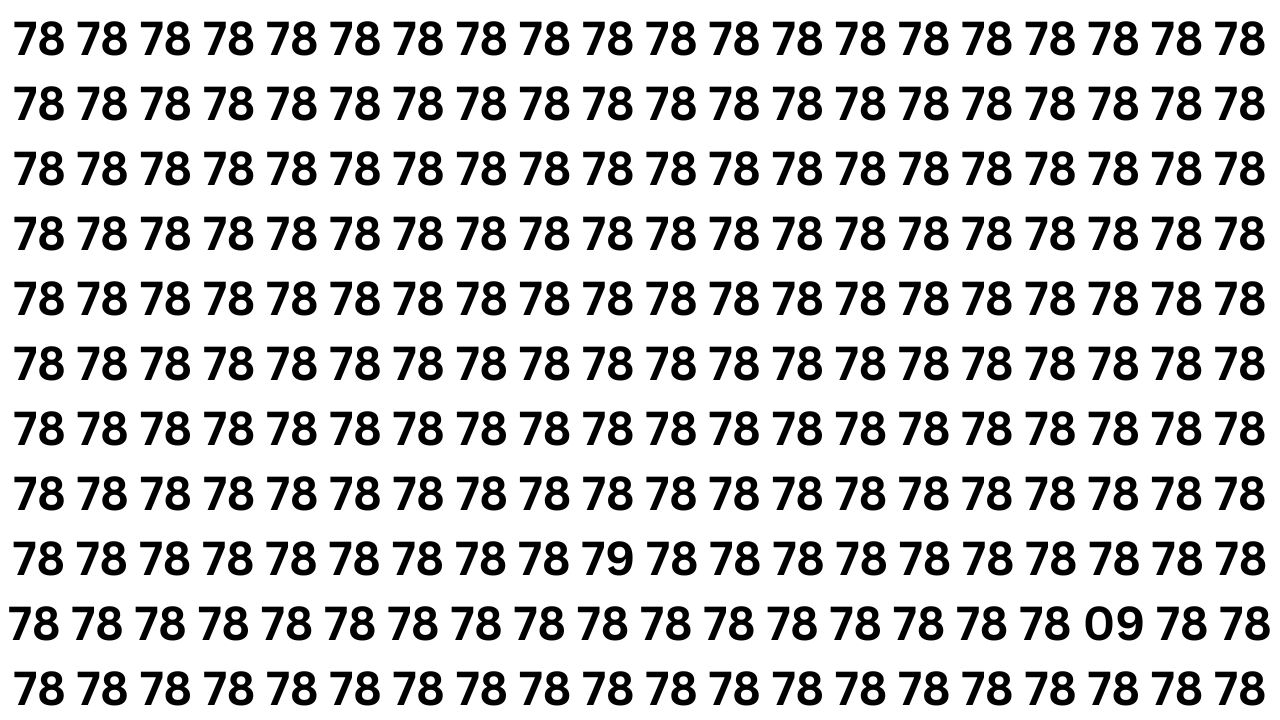 Optical Illusion IQ Test: Can You Find 07 and 79 Before the Timer Ends?