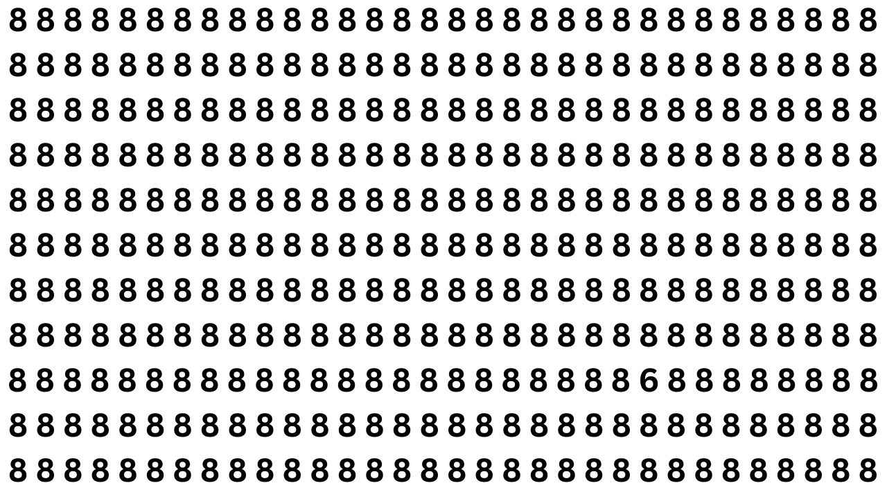 Optical Illusion Quiz: Search for Number 6 Among 8s at Record Speed
