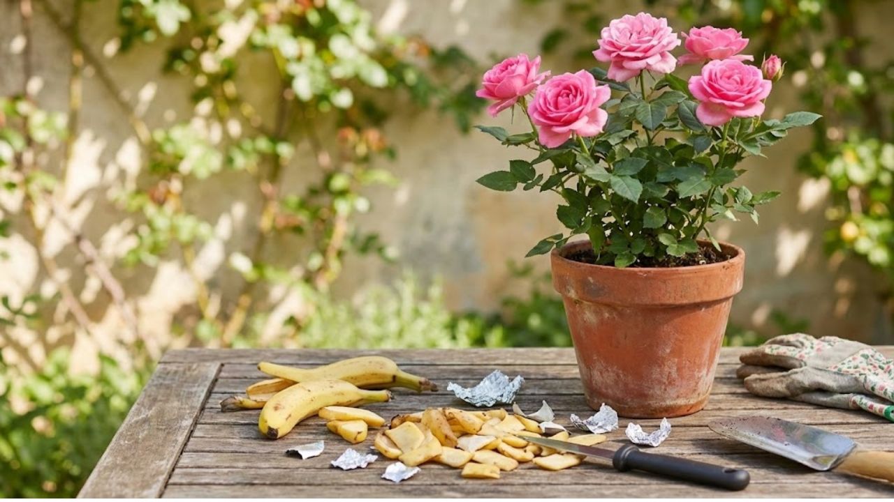 Rose Care Made Easy: Fertilize Roses Naturally Using Everyday Banana Peels