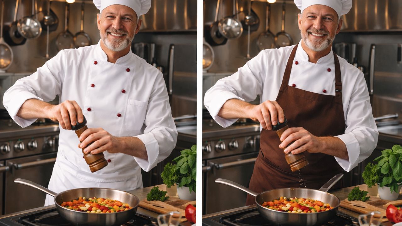 Spot the Difference Challenge: Can You Find 3 Changes in This Chef Image in 7 Seconds