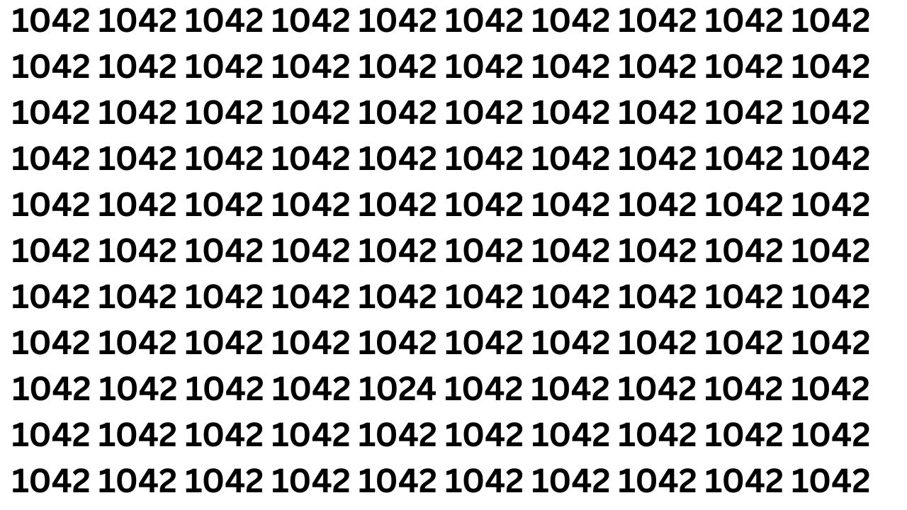 Optical Illusion Challenge Goes Viral — Can You Spot the Hidden 1024 Among 1042s in Seven Seconds?