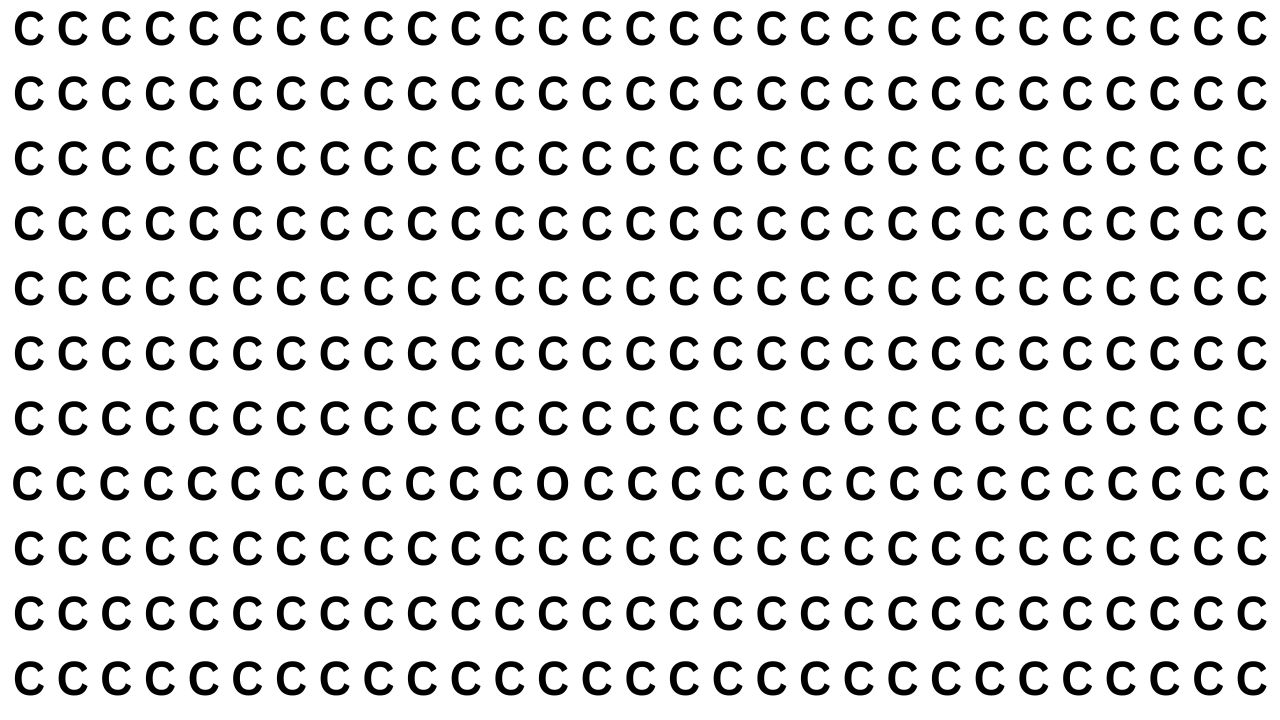 Optical Illusion Puzzle: Spot the Letter O Among Cs Within 5 Seconds
