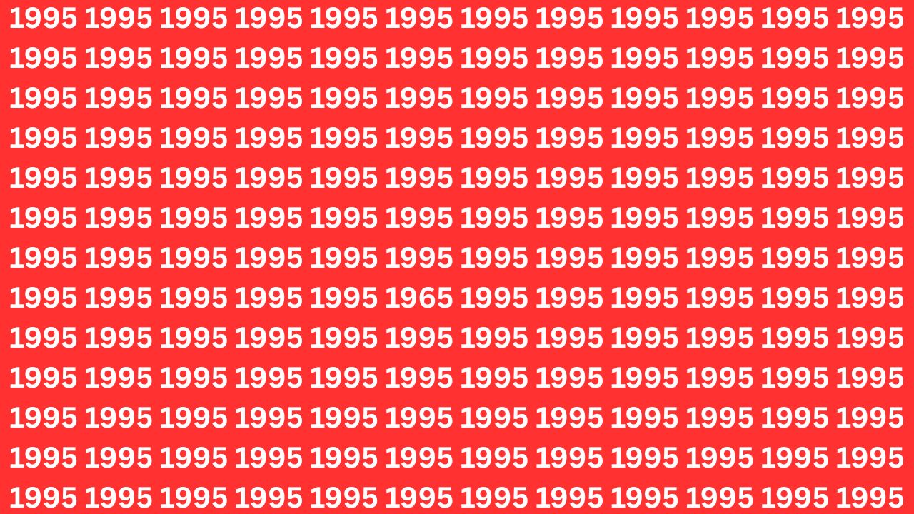 Optical Illusion Test That Confuses Many—Find 1965 Quickly