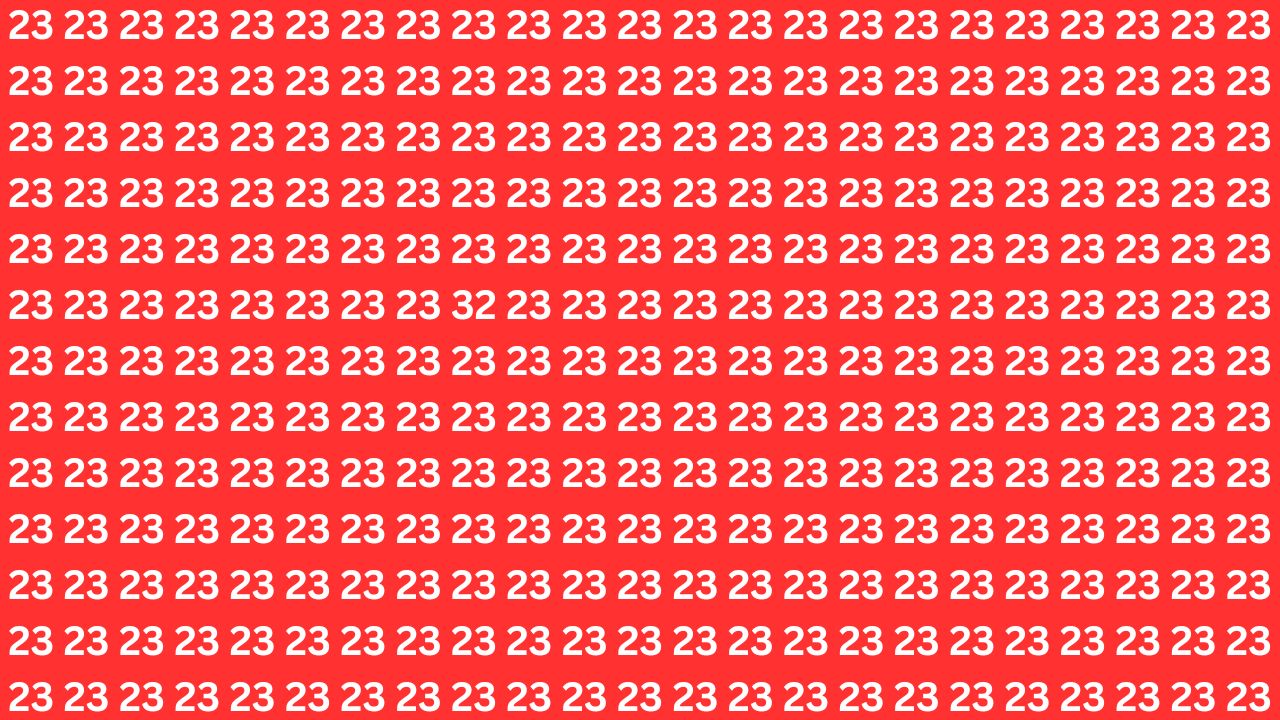 Tricky Optical Illusion Test: Locate 32 Hidden Among 23s Within 7 Seconds