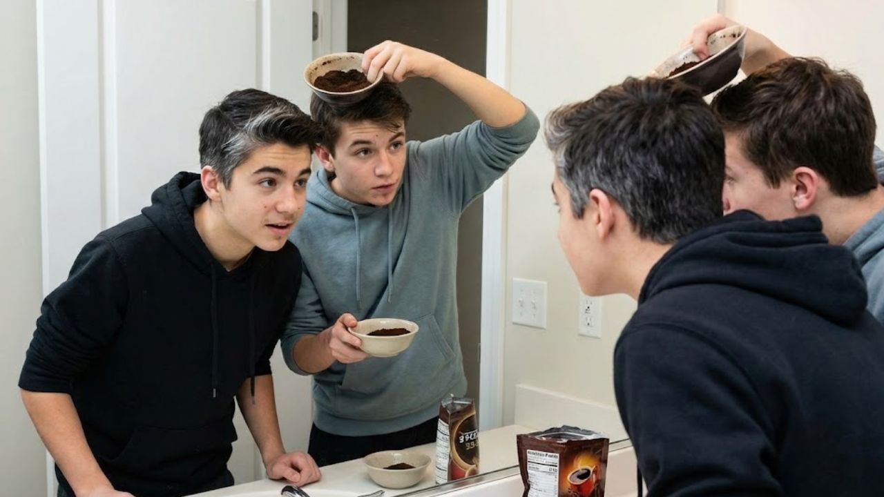 Boys Trying Coffee Powder