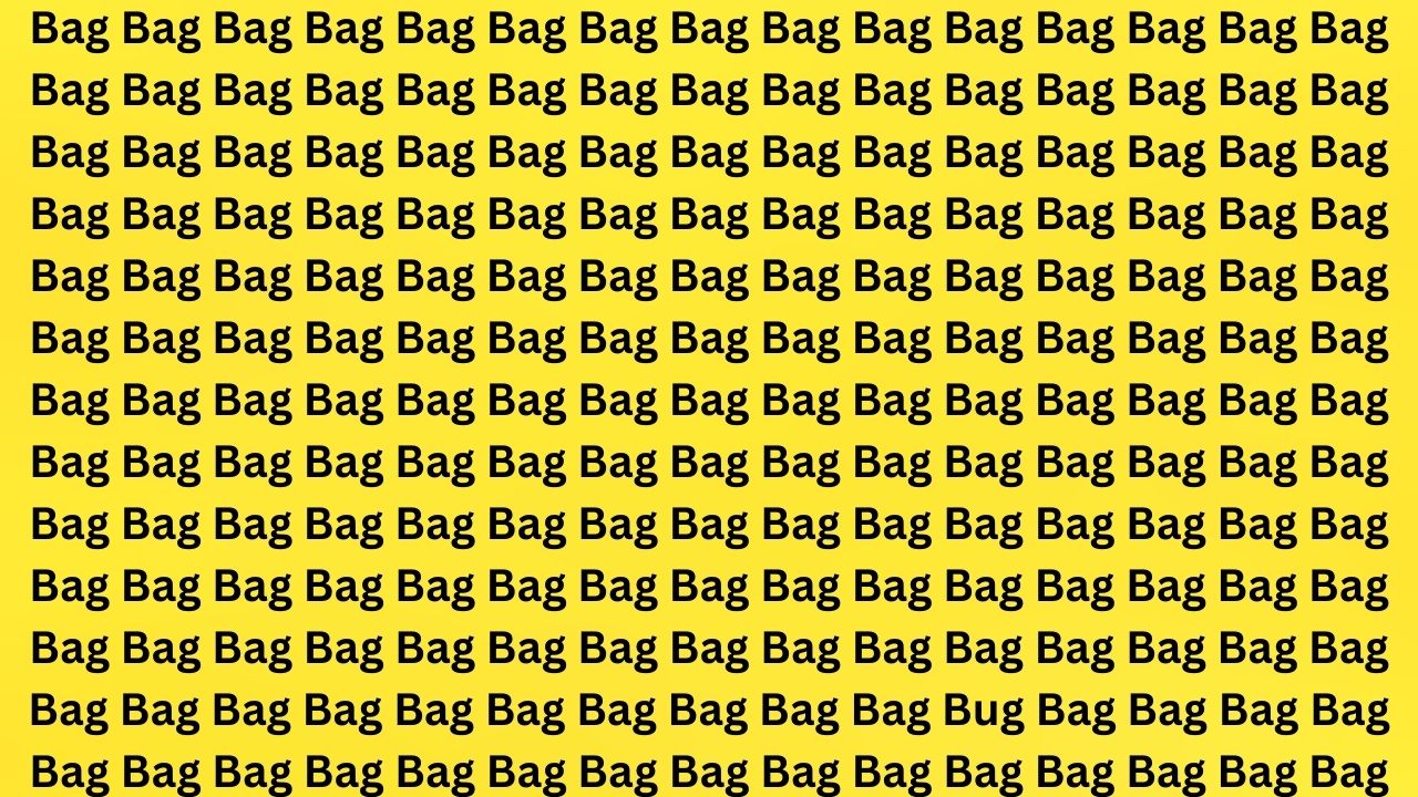 Fast Brain Booster: Can You Find the Hidden Word Bug Among Bag in Just 6 Seconds