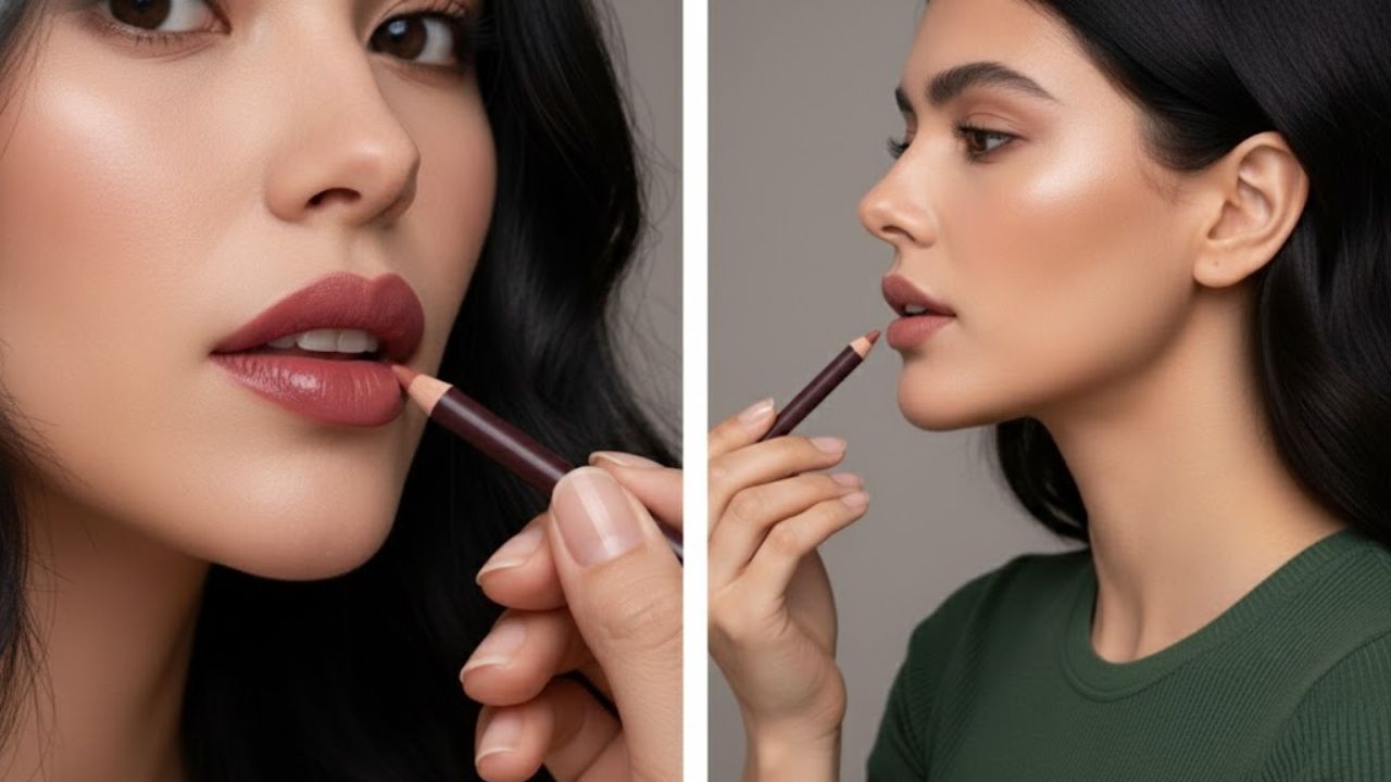 Lip Liner Placement Trick