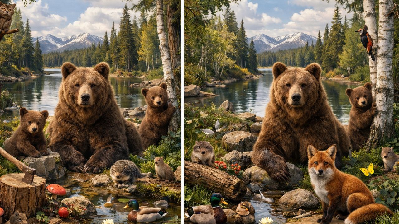 This Bear Spot the Difference Puzzle Will Seriously Test Your Observation Skills