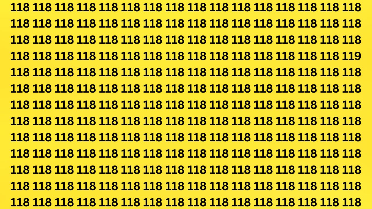 Optical Illusion Challenge: Can You Find 119 in 8 Seconds?