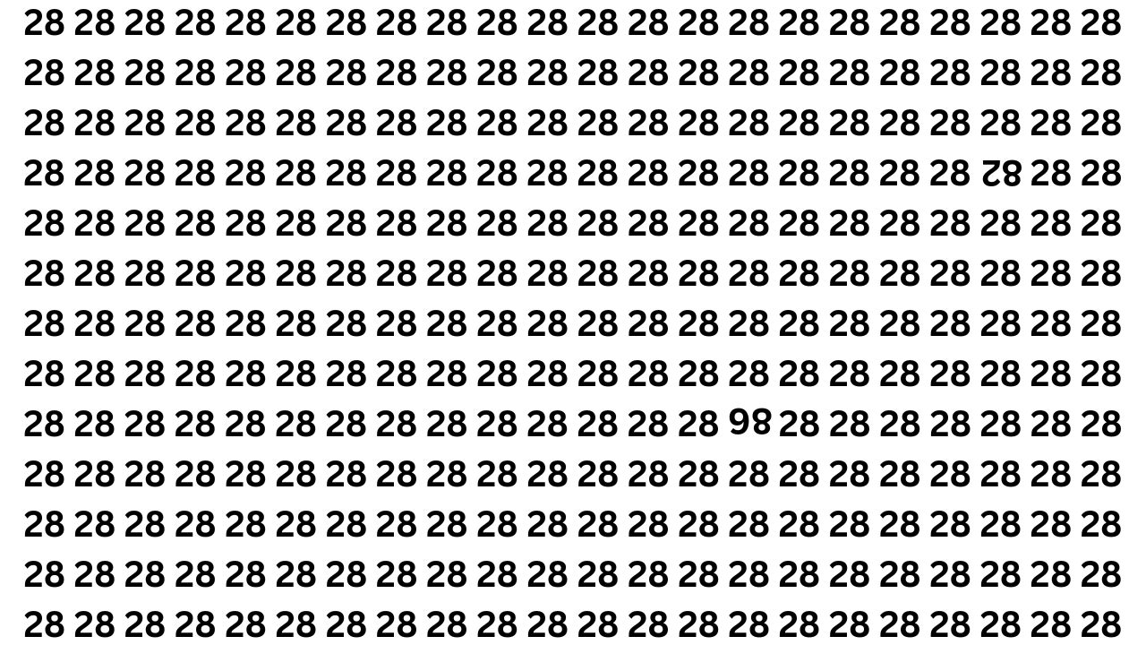 Optical Illusion Challenge: Spot the Inverted 86 and 82 Hidden Within 8 Seconds