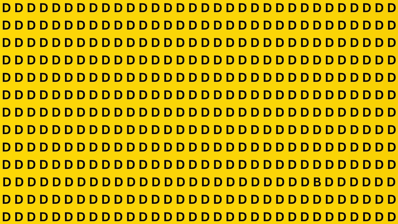 Optical Illusion Challenge: Can You Spot the Letter B Hidden Among Ds in 5 Seconds