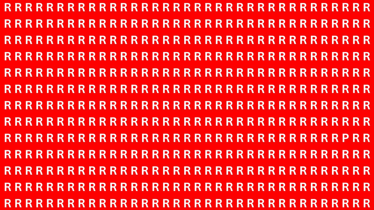 Optical Illusion Challenge: Find the Letter P Hidden Among Rs in 6 Seconds