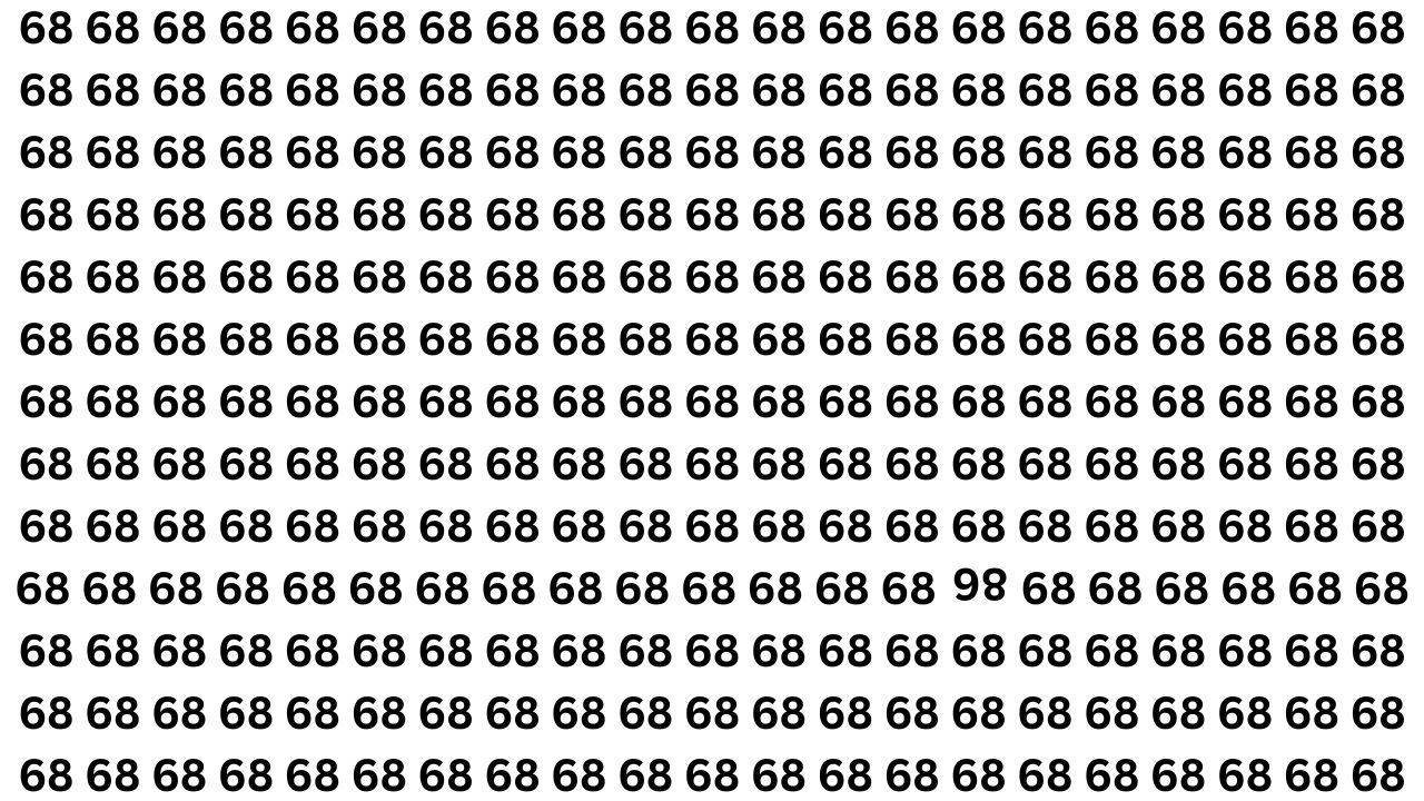 Optical Illusion Challenge: Find the Inverted 86 Before 7 Seconds Run Out