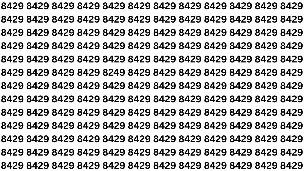 Optical Illusion Challenge: Spot the Odd 8249 Among 8429s