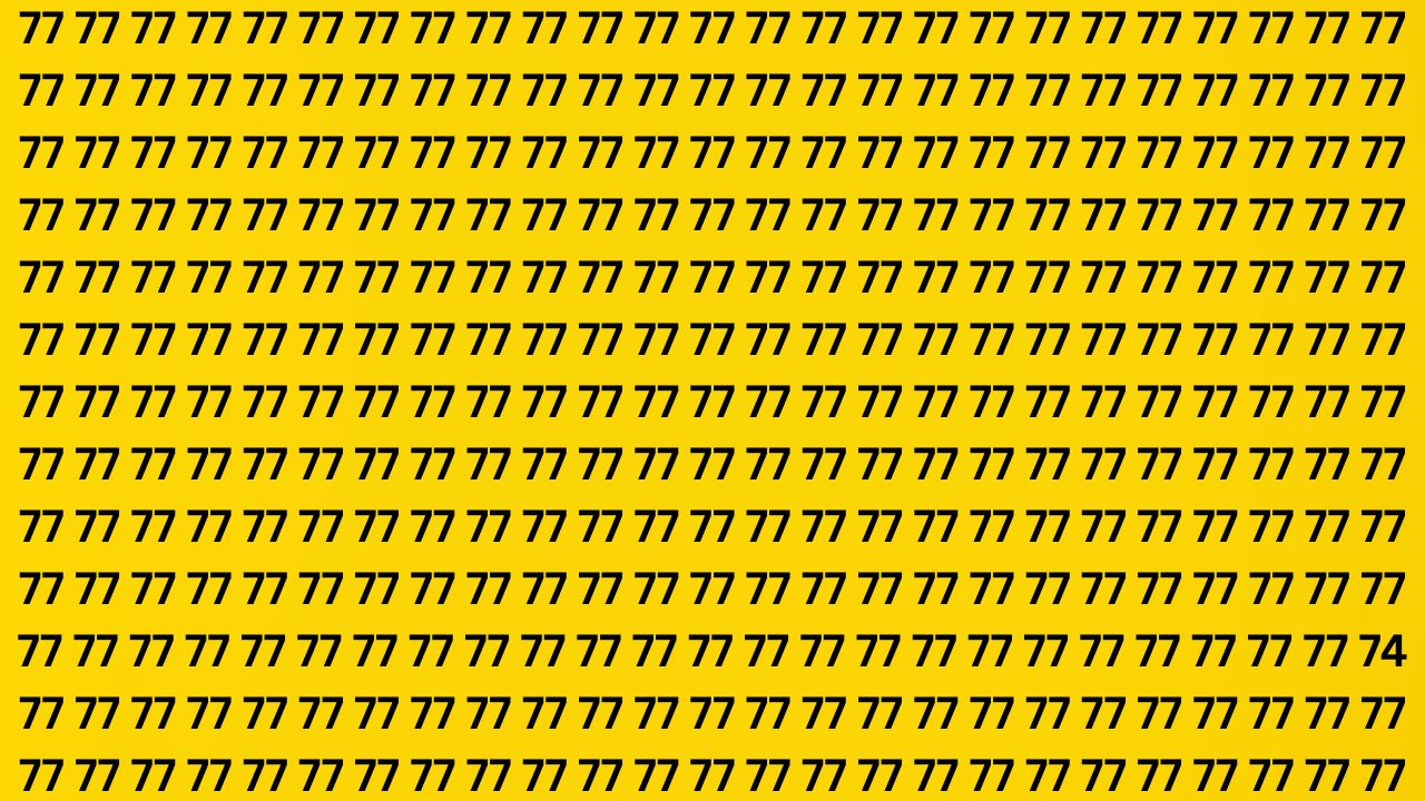 Optical Illusion Test Pushes Focus as You Search for the Correct 74 Quickly
