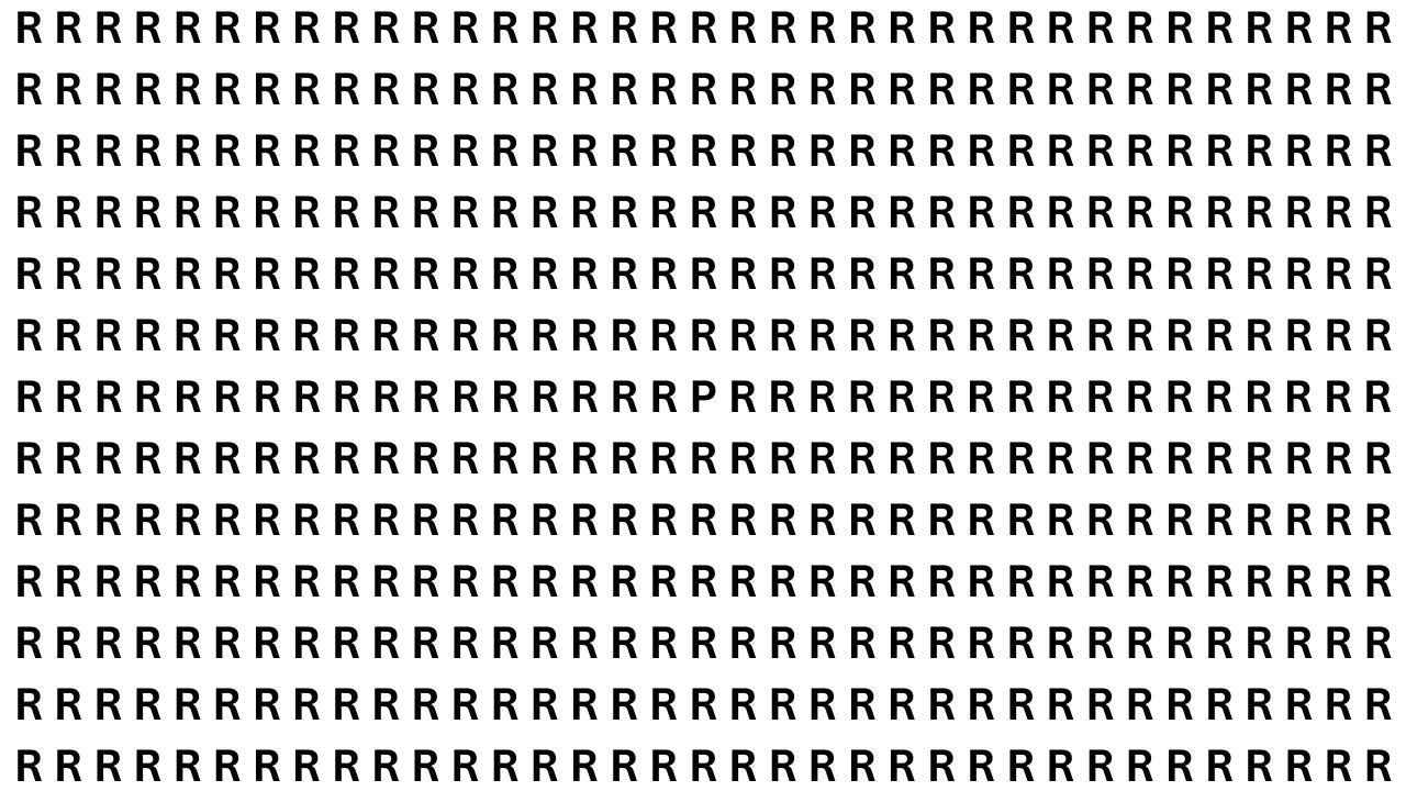 Visual Puzzle Challenge: Find the Letter P Among Rs