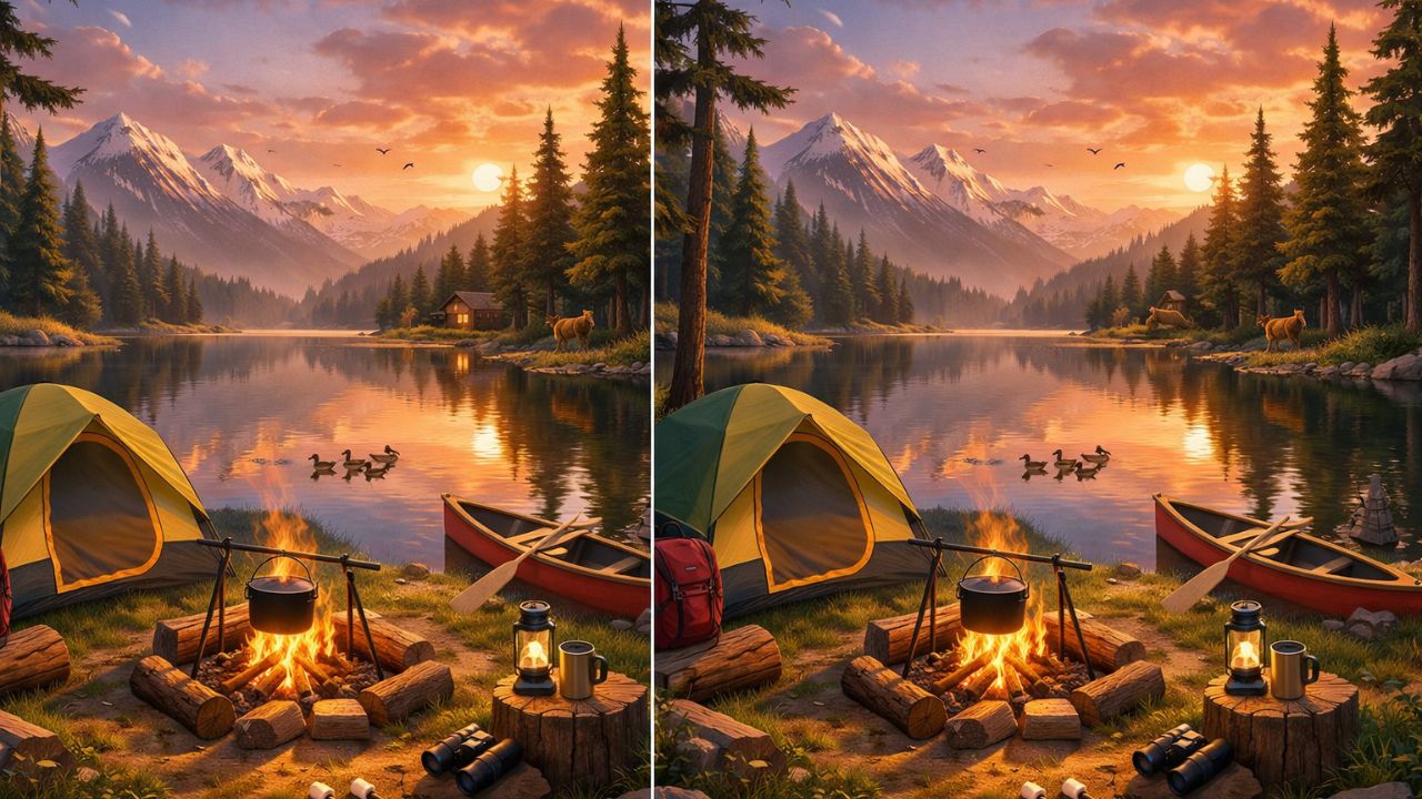 12 Second Visual Puzzle Challenges Observation Skills With Hidden Differences in Images